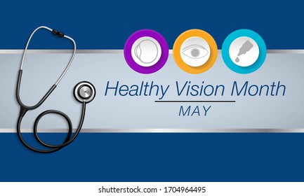 Vector illustration on the theme of Healthy Vision month of May