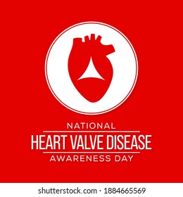 Vector Illustration On The Theme Of Heart Valve Disease Awareness Day Observed Each Year On February 22nd.