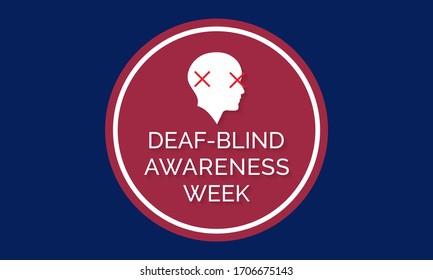 Vector illustration on the theme of Helen Keller Blind and Deaf awareness week observed each year during June.