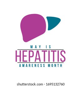 Vector illustration on the theme of Hepatitis awareness month Observed each year in May.