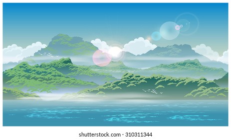 Cielo Mar Y Tierra Ilustraciones Imagenes Y Vectores De Stock Shutterstock