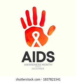 Vector illustration on the theme of HIV AIDS awareness month observed each year during December.