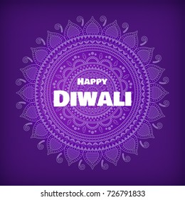 Vector Illustration on the theme of the holiday diwali. Deepavali light and fire festival.  Vector background of ornament.
