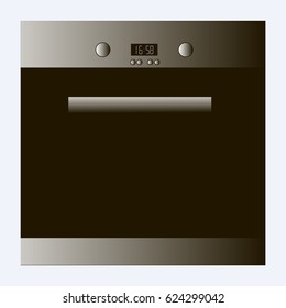 vector illustration on the theme of home electric oven