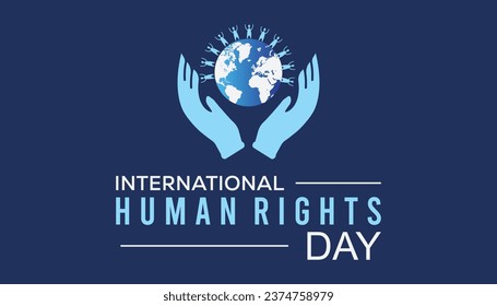 Vector illustration on the theme of Human Rights day observed each year during December. observed each year during December banner, Holiday, poster, card and background design.