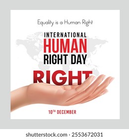 Vector illustration on the theme of Human Rights day observed each year during December. observed each year during December banner, Holiday, poster, card