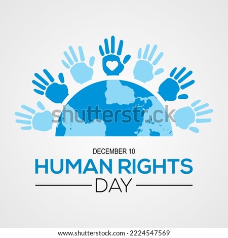  Vector illustration on the theme of  Human Rights day observed each year during December. observed each year during December banner, Holiday, poster, card and background design.