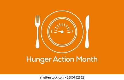 Vector illustration on the theme of Hunger action month observed each year during September.