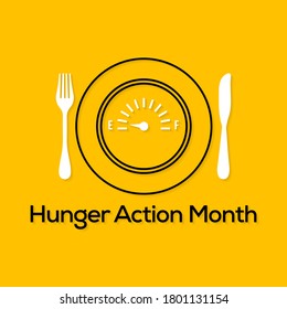 Vector illustration on the theme of Hunger action month observed each year during September.