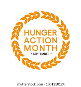 Vector illustration on the theme of Hunger action month observed each year during September.