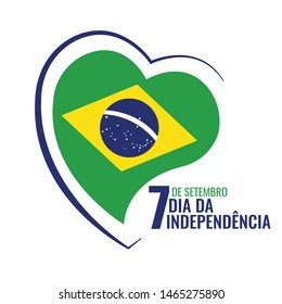 Vector Illustration On The Theme Independence Day Of Brazil. 
