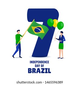 Vector Illustration on the theme Independence Day of Brazil. 
