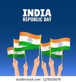 Vector Illustration on the theme Indian Republic day
