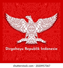 Ilustración vectorial sobre el tema del Día de la Independencia de Indonesia el 17 de agosto. Adecuado para carteles y banner de tarjetas de felicitación.