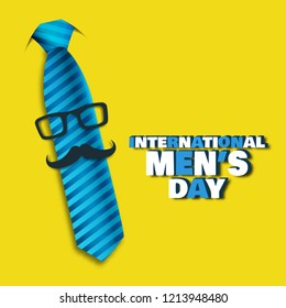 Vector illustration on the theme International Men's Day. For a poster or banner and greeting card.