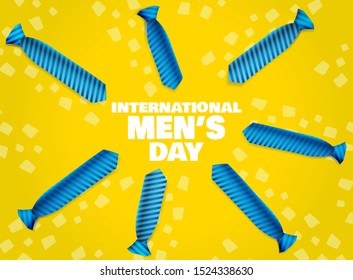 Vector illustration on the theme International Men's Day. For a poster or banner and greeting card.
