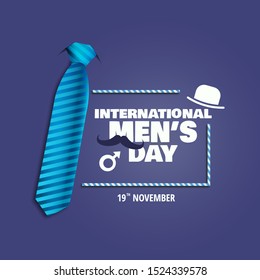 Vector illustration on the theme International Men's Day. For a poster or banner and greeting card.
