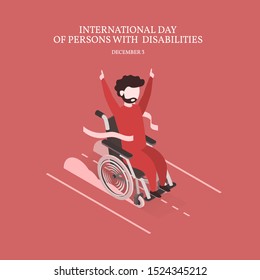 Vector Illustration on the theme International Day of Persons with Disabilities
