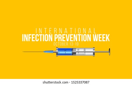 Vector Illustration On The Theme Of International Infection Prevention Week, From October 13 To 19.