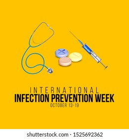 Vector Illustration On The Theme Of International Infection Prevention Week, From October 13 To 19.