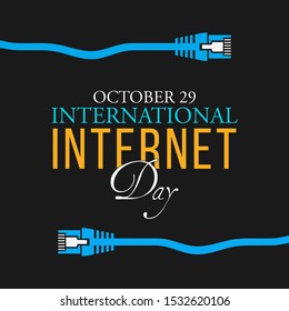 Vector illustration on the theme of International Internet day on October 29th.