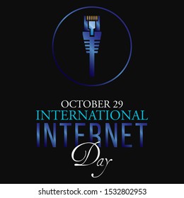 Vector illustration on the theme of International Internet day on October 29th.