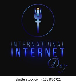 Vector illustration on the theme of International Internet day on October 29th.