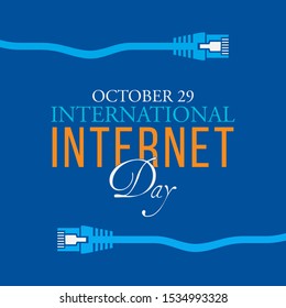 Vector illustration on the theme of International Internet day on October 29th.