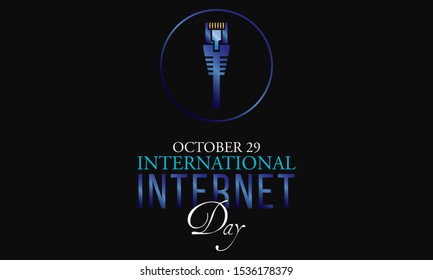 Vector illustration on the theme of International Internet day on October 29th.