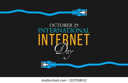 Vector illustration on the theme of International Internet day on October 29th.
