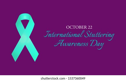Vector illustration on the theme of International Stuttering day on October 22nd