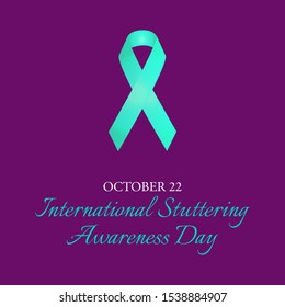 Vector illustration on the theme of International Stuttering day on October 22nd