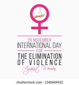 Vector illustration on the theme of International day for the elimination of violence against Women on November 25th.