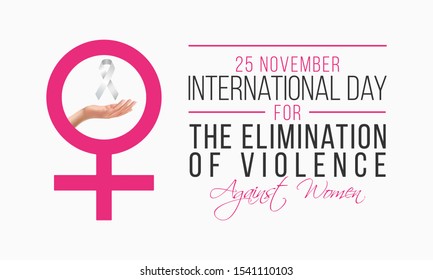 Vector illustration on the theme of International day for the elimination of violence against Women on November 25th.