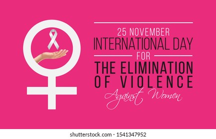 Vector illustration on the theme of International day for the elimination of violence against Women on November 25th.