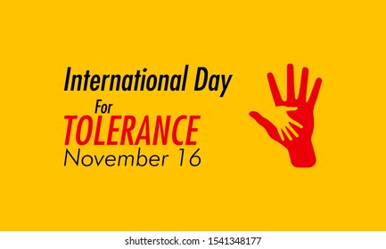 Vector illustration on the theme of International day for Tolerance on November 16th.