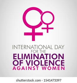 Vector illustration on the theme of International day for the elimination of violence against Women on November 25th.