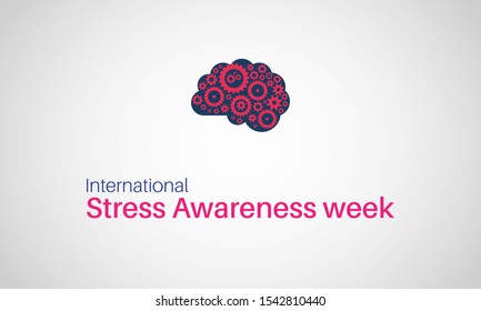 Vector Illustration On The Theme Of International Stress Awareness Week In November.