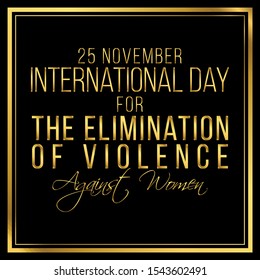 Vector illustration on the theme of International day for the elimination of violence against Women on November 25th.