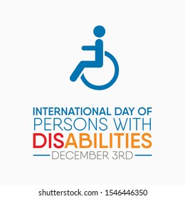Vector illustration on the theme of International day of Persons with disabilities on December 3rd.