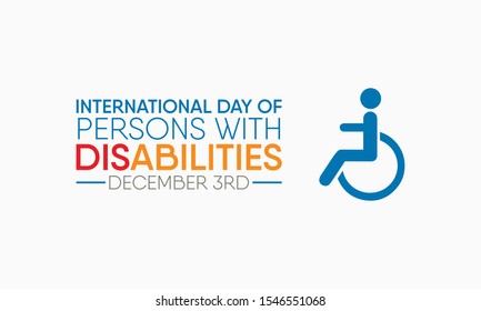 Vector illustration on the theme of International day of Persons with disabilities on December 3rd.