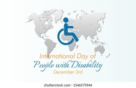 Vector illustration on the theme of International day of Persons with disabilities on December 3rd.