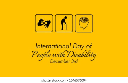 Vector illustration on the theme of International day of Persons with disabilities on December 3rd.