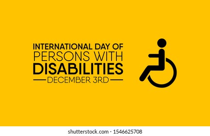 Vector illustration on the theme of International day of Persons with disabilities on December 3rd.