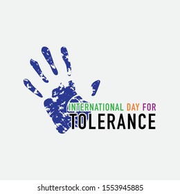 Vector illustration on the theme of International day for Tolerance on November 16th.