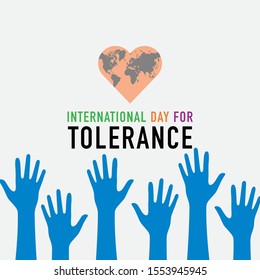 Vector illustration on the theme of International day for Tolerance on November 16th.