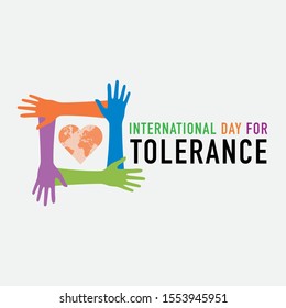 Vector illustration on the theme of International day for Tolerance on November 16th.