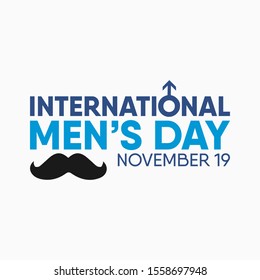 Ilustración vectorial sobre el tema del Día Internacional del Hombre el 19 de noviembre.