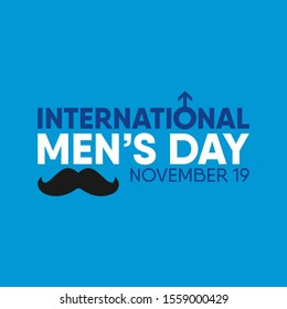 Vector illustration on the theme of International Men's day on November 19th.