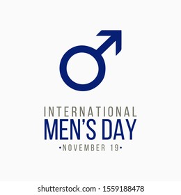 Vector illustration on the theme of International Men's day on November 19th.